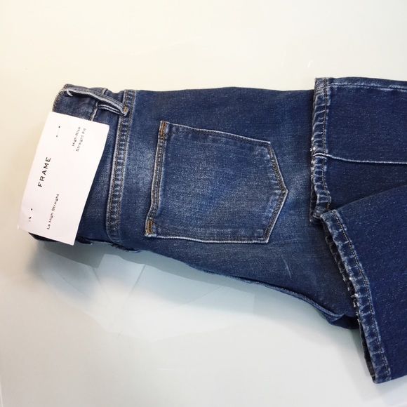 NWT FRAME Le High Pintucked Straight Jeans - Picture 5 of 6